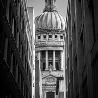 Buy canvas prints of St Paul’s UK, London, Black and white  by Michaela Strickland