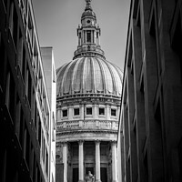 Buy canvas prints of St Paul’s Cathedral, London, UK, Black and White  by Michaela Strickland