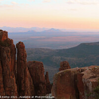 Buy canvas prints of Dolerite columns and Valley of Desolation at dusk by Adrian Turnbull-Kemp
