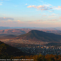 Buy canvas prints of Graaff-Reinet from valley road at dusk by Adrian Turnbull-Kemp
