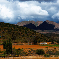 Buy canvas prints of Farmhouse at the foot of Kammanassie mountains near De  Rust, Western Cape.	 by Adrian Turnbull-Kemp