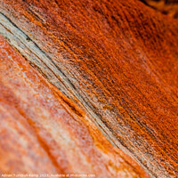 Buy canvas prints of Burnt ochre sandstone cutting by Adrian Turnbull-Kemp
