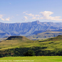 Buy canvas prints of Amphitheatre and foothills, Northern Drakensberg, Kwazulu Natal by Adrian Turnbull-Kemp