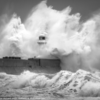 Buy canvas prints of South Gare Storm by Peter Richard