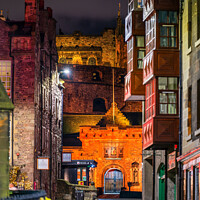 Buy canvas prints of View up the Royal Mile Edinburgh Scotland. by Philip Leonard