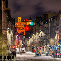 Buy canvas prints of Royal Mile Edinburgh Scotland with Castle above. by Philip Leonard
