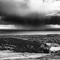 Buy canvas prints of Dramatic Rain Storm over Portobello Edinburgh Scotland. by Philip Leonard