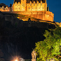 Buy canvas prints of Edinburgh Castle at Night. by Philip Leonard