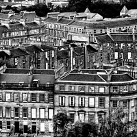 Buy canvas prints of Leopold Place with classic Edinburgh architecture forming patterns behind, Edinburgh Scotland. by Philip Leonard