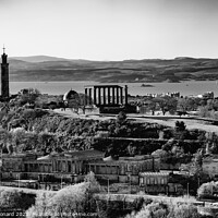 Buy canvas prints of Calton Hill Edinburgh, Scotland with the Firth of Forth behind. by Philip Leonard