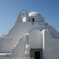 Buy canvas prints of Church of Panagia Paraportiani, Mykonos by Alister Firth Photography