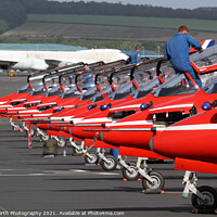 Buy canvas prints of Red Arrows Arrive by Alister Firth Photography