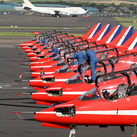 Buy canvas prints of Red Arrows Arrive by Alister Firth Photography