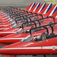 Buy canvas prints of Red Arrows waiting by Alister Firth Photography