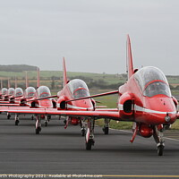 Buy canvas prints of Red Arrows Taxiiing  by Alister Firth Photography