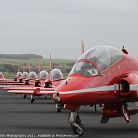 Buy canvas prints of Red Arrows Taxiing by Alister Firth Photography