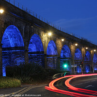 Buy canvas prints of Traffic trails at the viaduct by Alister Firth Photography