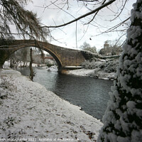 Buy canvas prints of Brig O Doon  in winter by Alister Firth Photography