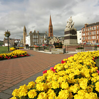 Buy canvas prints of Largs Garden & War Memorial by Alister Firth Photography
