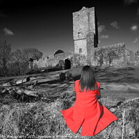 Buy canvas prints of Red coat woman by Alister Firth Photography