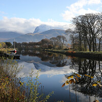 Buy canvas prints of The Caledonian Canal & Ben Nevis by Alister Firth Photography