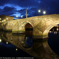 Buy canvas prints of The Auld Brig at night by Alister Firth Photography