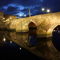 Buy canvas prints of The Auld Brig at night by Alister Firth Photography
