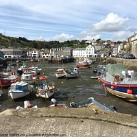 Buy canvas prints of Mevagissy Harbour Cornwall by Deborah Welfare