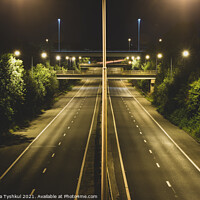 Buy canvas prints of M60 Motorway near Simister, Manchester, United Kin by Kateryna Tyshkul