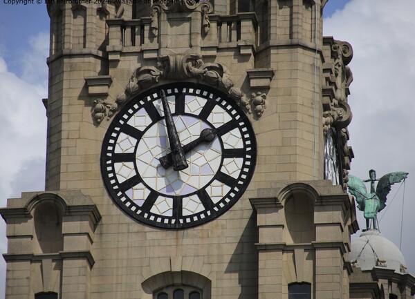 Liverpool Liver Building Clock Picture Board by Ian Fairbrother
