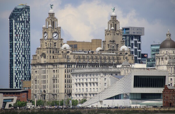 Liverpool Skyline Clock Tower Picture Board by Ian Fairbrother