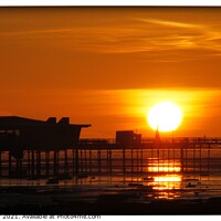 Buy canvas prints of Southport Pier Sunset by Ian Fairbrother