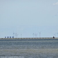 Buy canvas prints of World War II forts/wind turbines in Thames Estuary by Joan Rosie