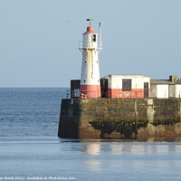 Buy canvas prints of Newlyn lighthouse on a clear day by Joan Rosie