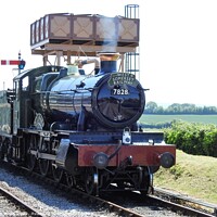 Buy canvas prints of West Somerset Railway steam locomotive ready to move along track by Joan Rosie