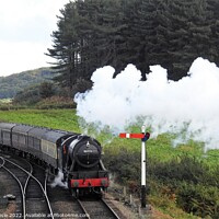 Buy canvas prints of Steam train approaching Weybourne station by Joan Rosie
