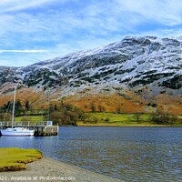 Buy canvas prints of The steam boat jetty at Ullswater by Angela Lilley
