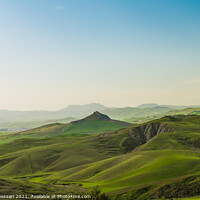 Buy canvas prints of Rolling green hills on the Sicily countrysides by Mirko Chessari