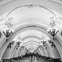 Buy canvas prints of Moscow Russia. Metro station Arbatskaya by Delphimages Art