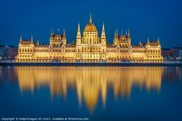 Budapest parliament at night, Hungary Picture Board by Delphimages Art