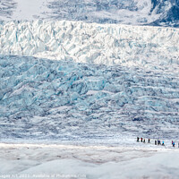 Buy canvas prints of Icewalk on Athabasca glacier, Columbia icefield by Delphimages Art