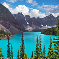 Buy canvas prints of Moraine lake, Banff National Park, Canada by Delphimages Art