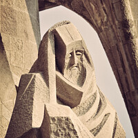 Buy canvas prints of Sagrada Familia in Barcelona - Statue of Peter by Delphimages Art