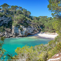 Buy canvas prints of Beach in Menorca, Balearic islands, Spain by Delphimages Art