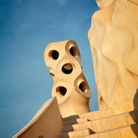 Buy canvas prints of Casa Mila Gaudi architecture, Barcelona by Delphimages Art