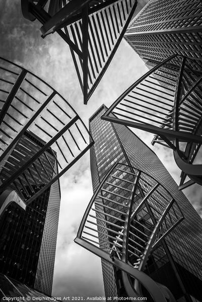 Modern architecture in Calgary,  Alberta, Canada Picture Board by Delphimages Art