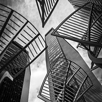 Buy canvas prints of Modern architecture in Calgary,  Alberta, Canada by Delphimages Art