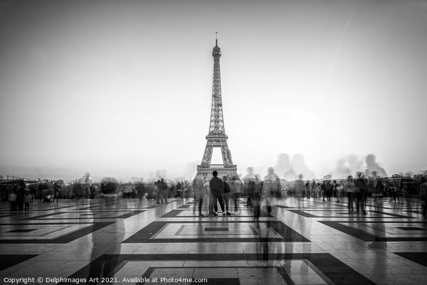 Eiffel tower, Paris. Esplanade du Trocadero Picture Board by Delphimages Art