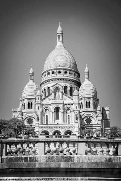 Montmartre Paris. Basilica of the Sacred Heart Picture Board by Delphimages Art