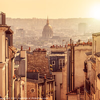 Buy canvas prints of Paris view from Montmartre, landscape panorama by Delphimages Art
